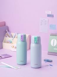 스쿨핏 코튼캔디 원터치 텀블러 370ml 2개 세트